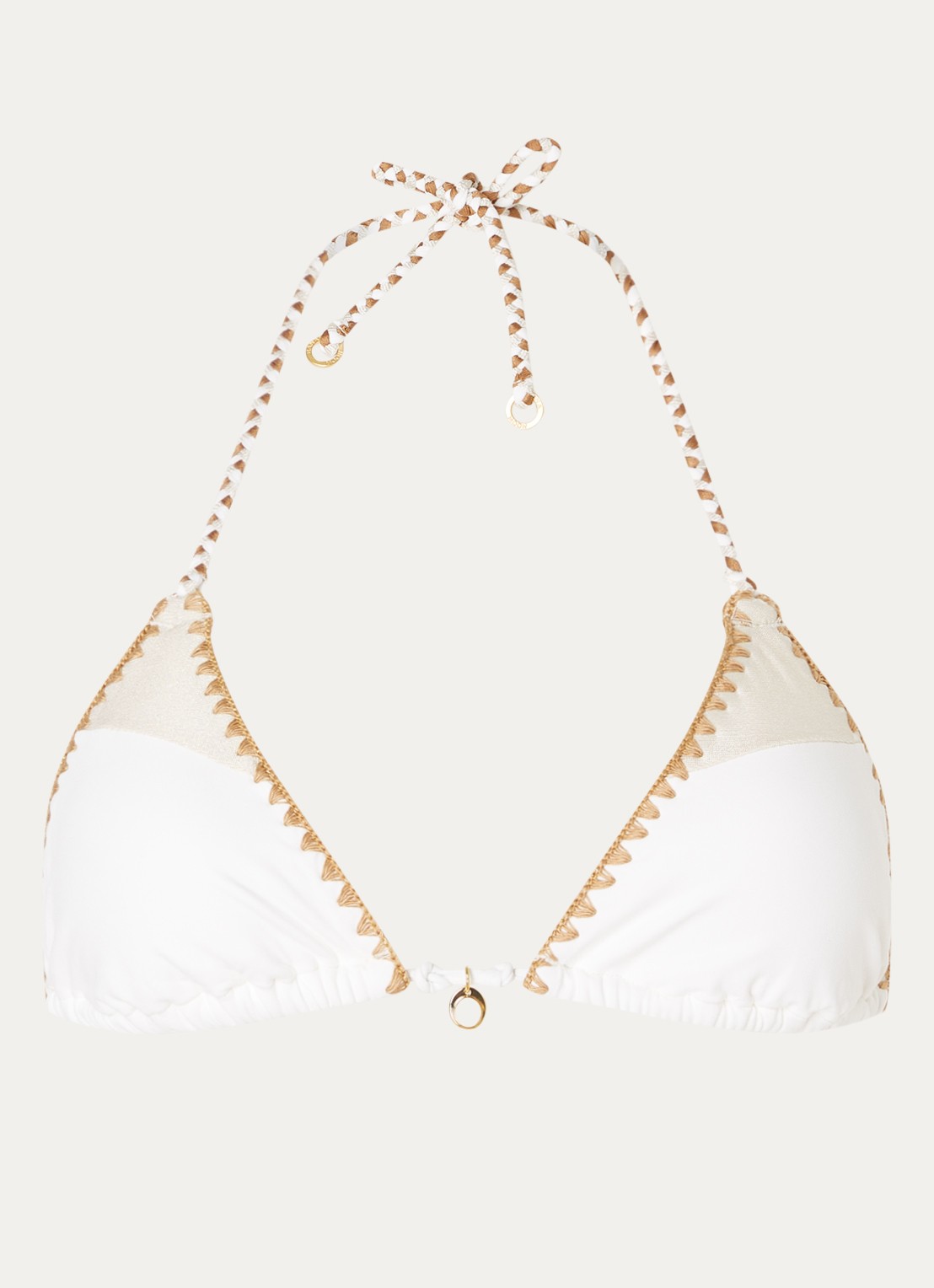 Banana Moon Bosco Nazca triangel bikinitop met uitneembare vulling - voorkant 4 gebroken wit