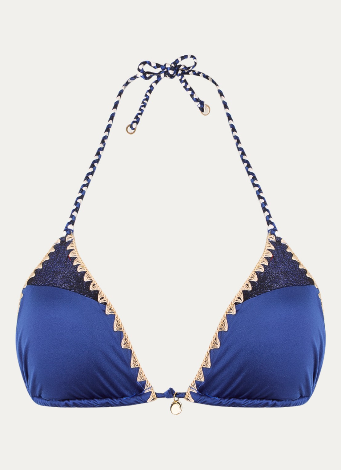 Banana Moon Bosco Nazca triangel bikinitop met uitneembare vulling - voorkant 2 donkerblauw