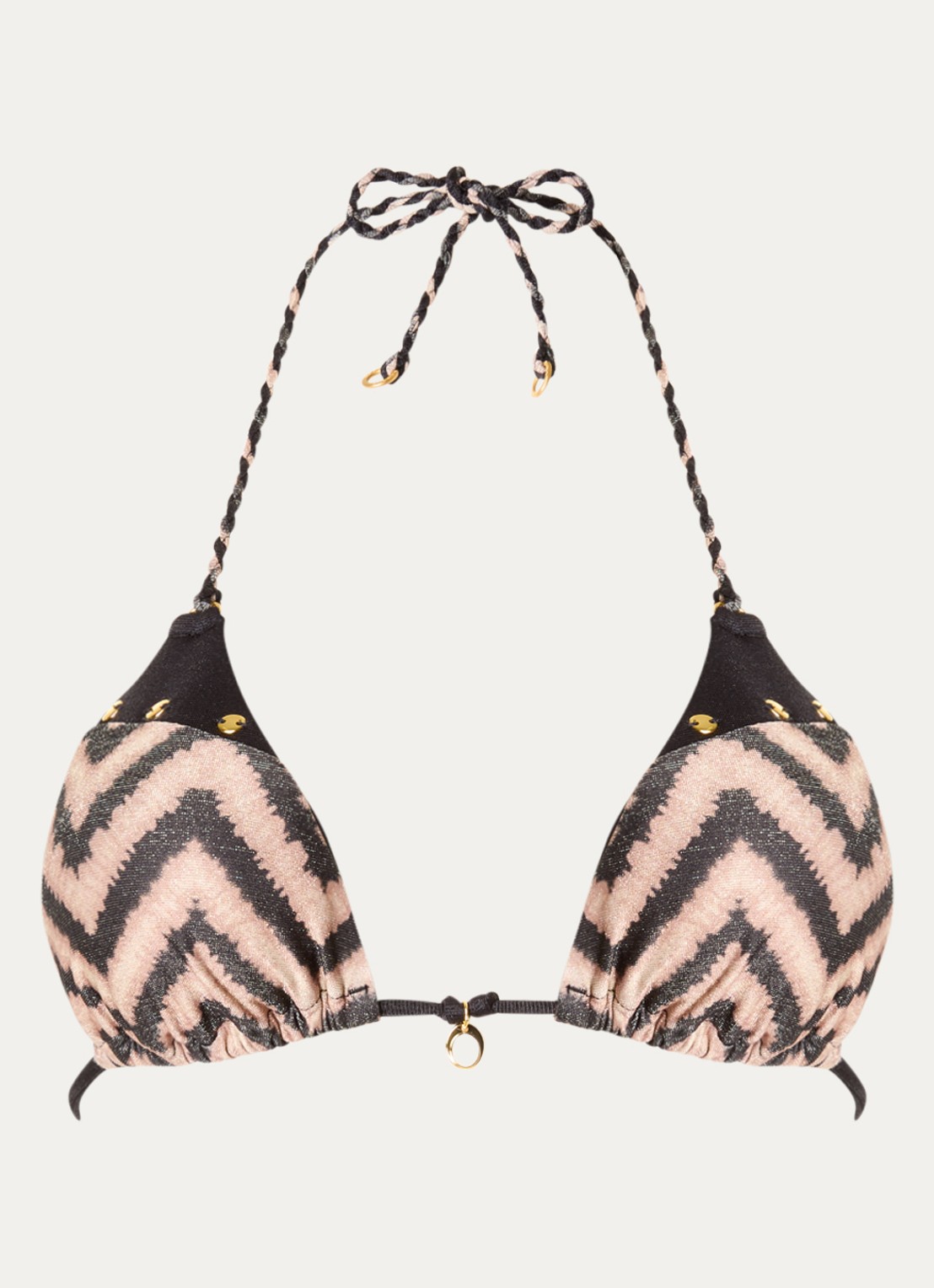 Banana Moon Bosco Sylmar triangel bikinitop met uitneembare vulling - voorkant zwart