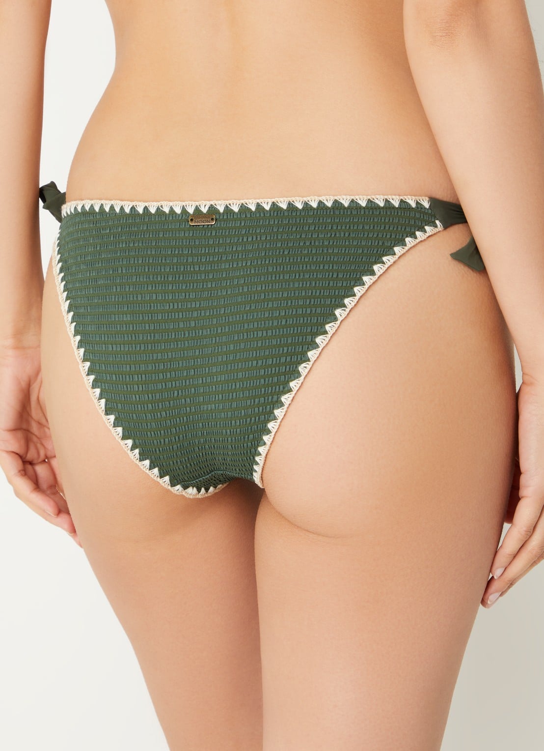 Banana Moon Dimka Dakota bikinislip met striksluiting - achterkant legergroen
