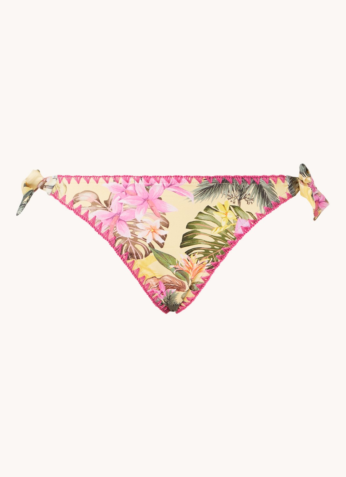 Banana Moon Dimka Limetropic bikinislip met print - voorkant 2 geel