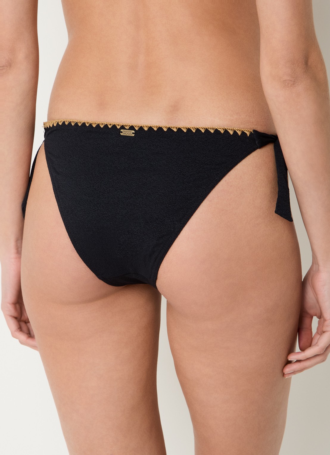Banana Moon Dimka Sanrafe bikinislip met geknoopt detail - achterkant 3 zwart