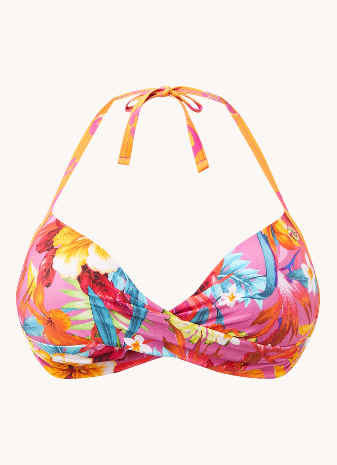 Banana Moon Eyro Sunrise voorgevormde bandeau bikinitop - voorkant roze