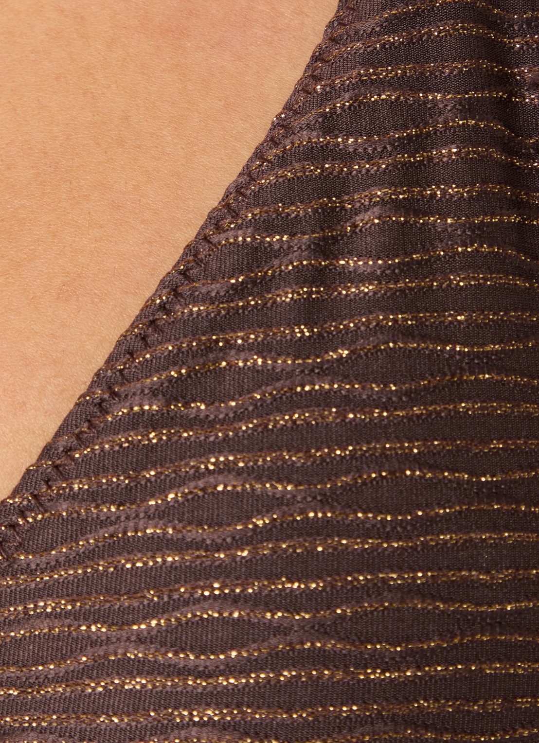 Banana Moon Jotrao Calicari triangel bikinitop met lurex - detail 5 chocoladebruin