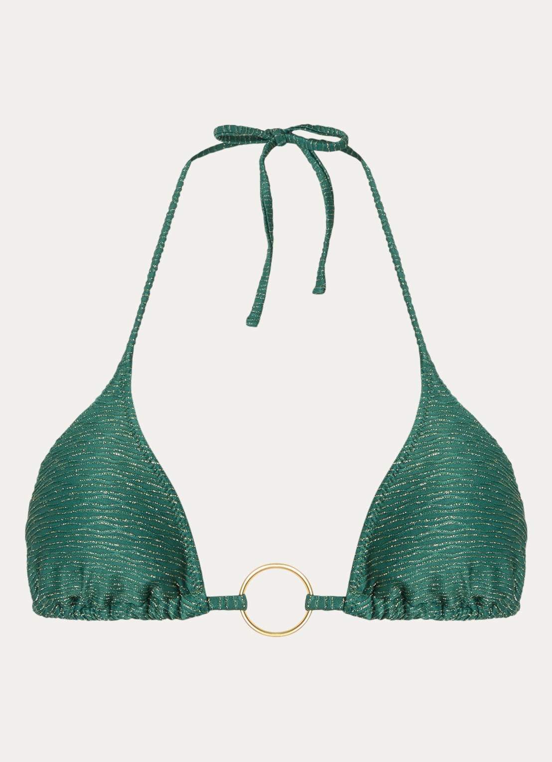 Banana Moon Jotrao Calicari triangel bikinitop met uitneembare vulling - voorkant 4 donkergroen