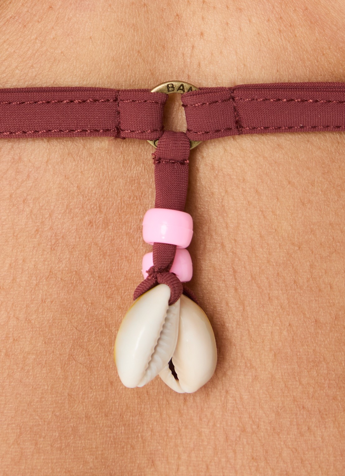 Banana Moon Liko Nalika halter bikinitop met grafische print - detail 5 oranje