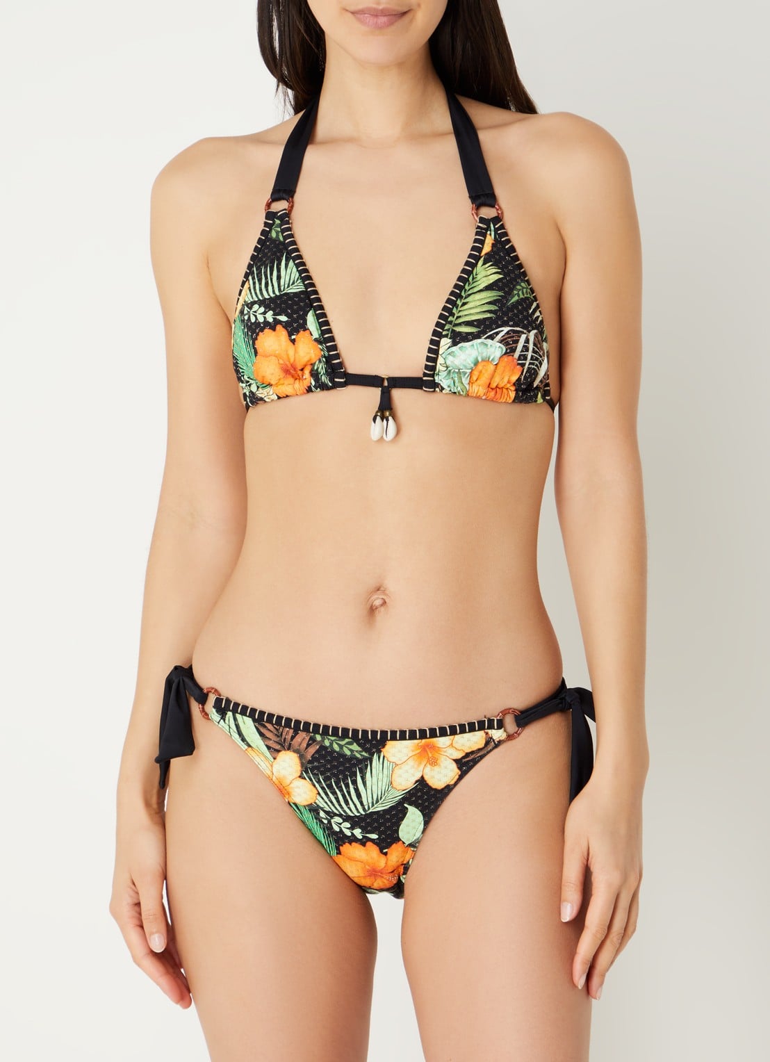 Banana Moon Likosima Nightwater bikiniset met print - voorkant 4 zwart