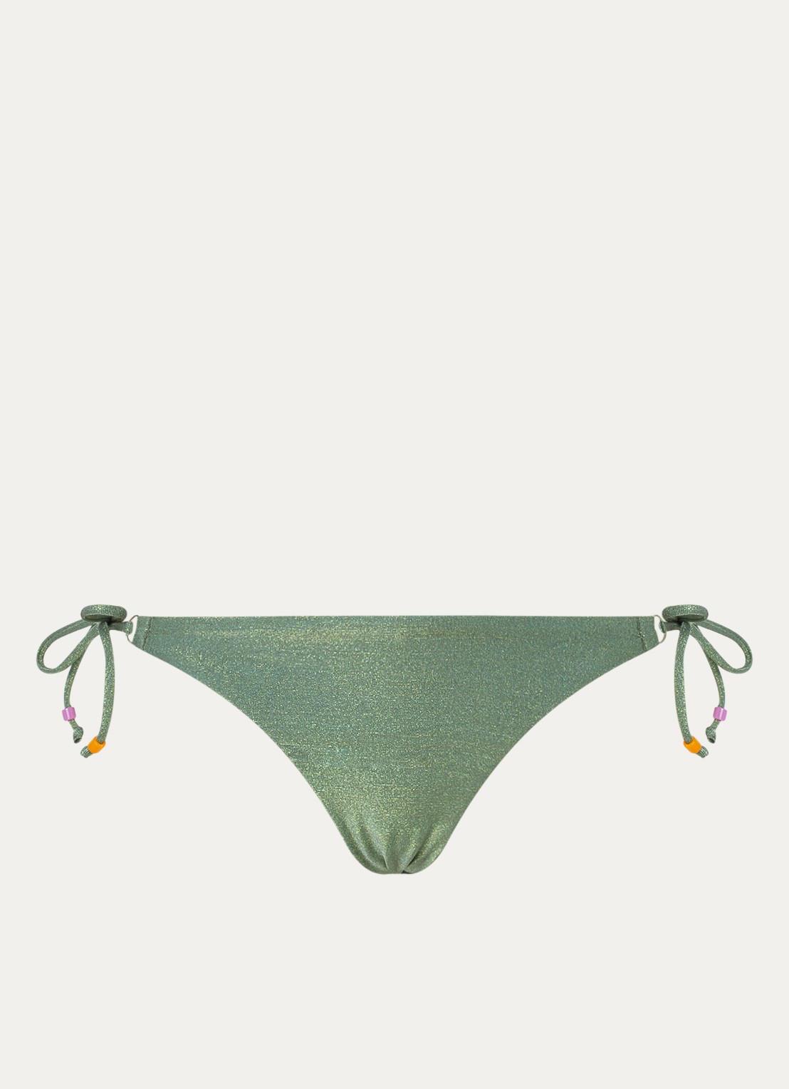Banana Moon Lina brazilian bikinislip met lurex - voorkant groen