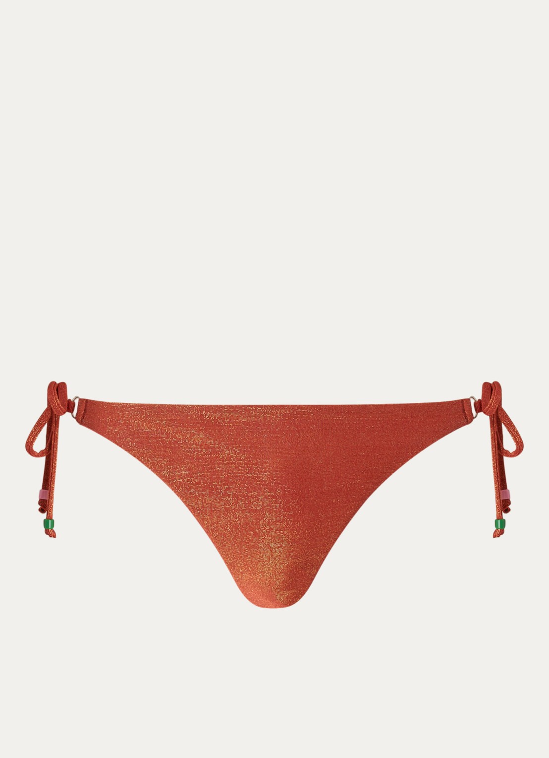 Banana Moon Lina brazilian bikinislip met lurex - voorkant 4 oranjerood