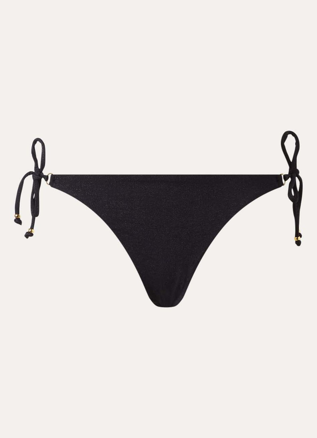 Banana Moon Lina Light brazilian bikinislip met geknoopt detail - voorkant zwart