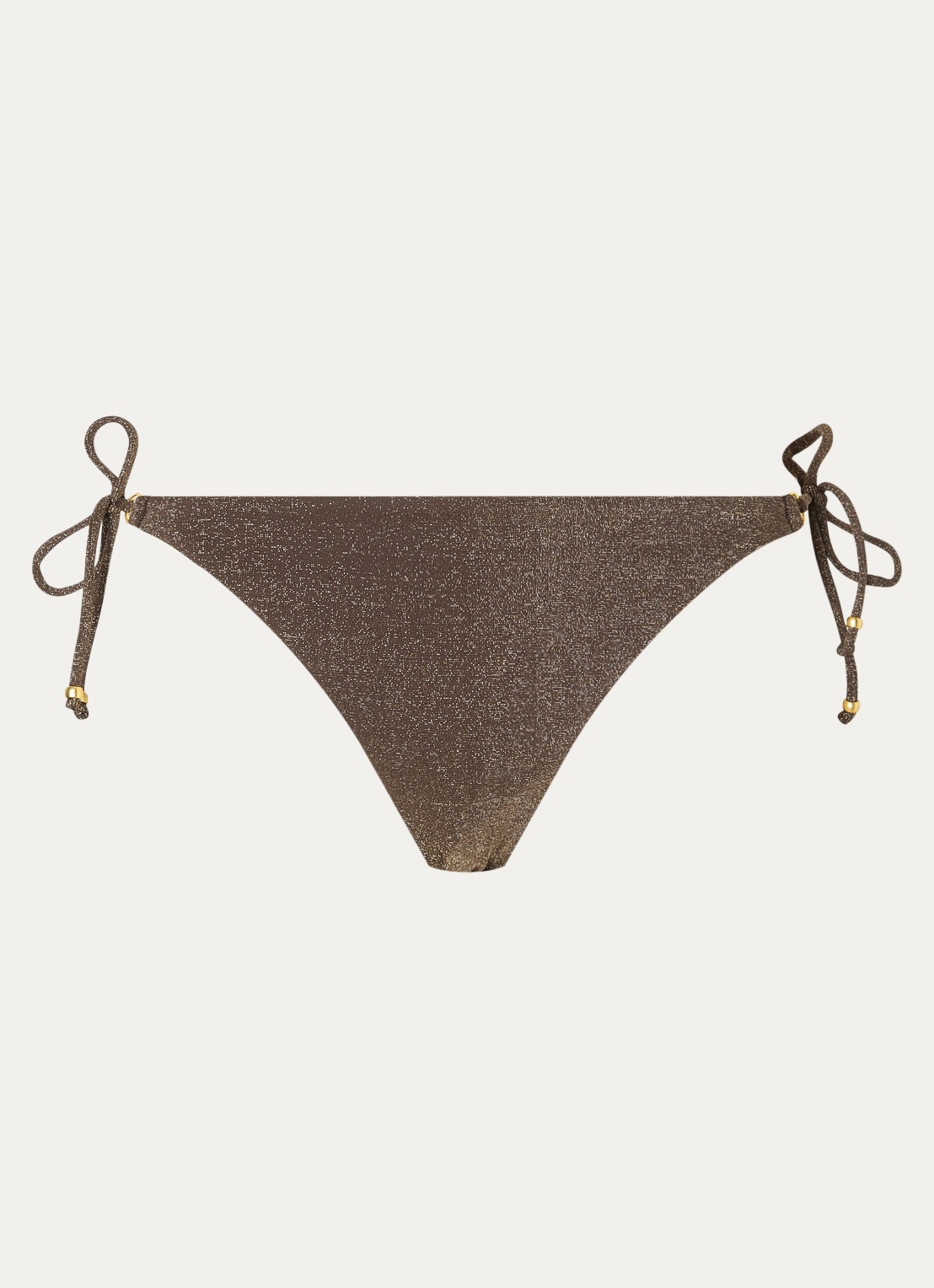Banana Moon Lina tanga bikinislip met lurex - voorkant 4 chocoladebruin