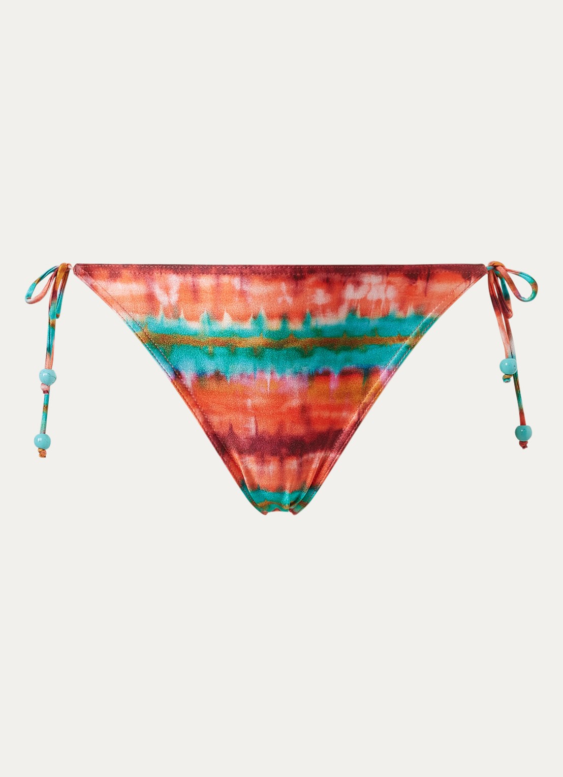 Banana Moon Massa brazilian bikinislip met print - voorkant 3 koraal