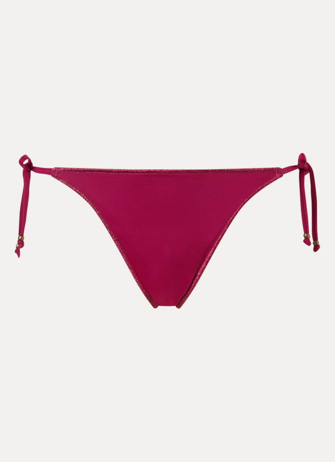 Banana Moon Massa Flashsun bikinislip met lurex - voorkant bordeauxrood