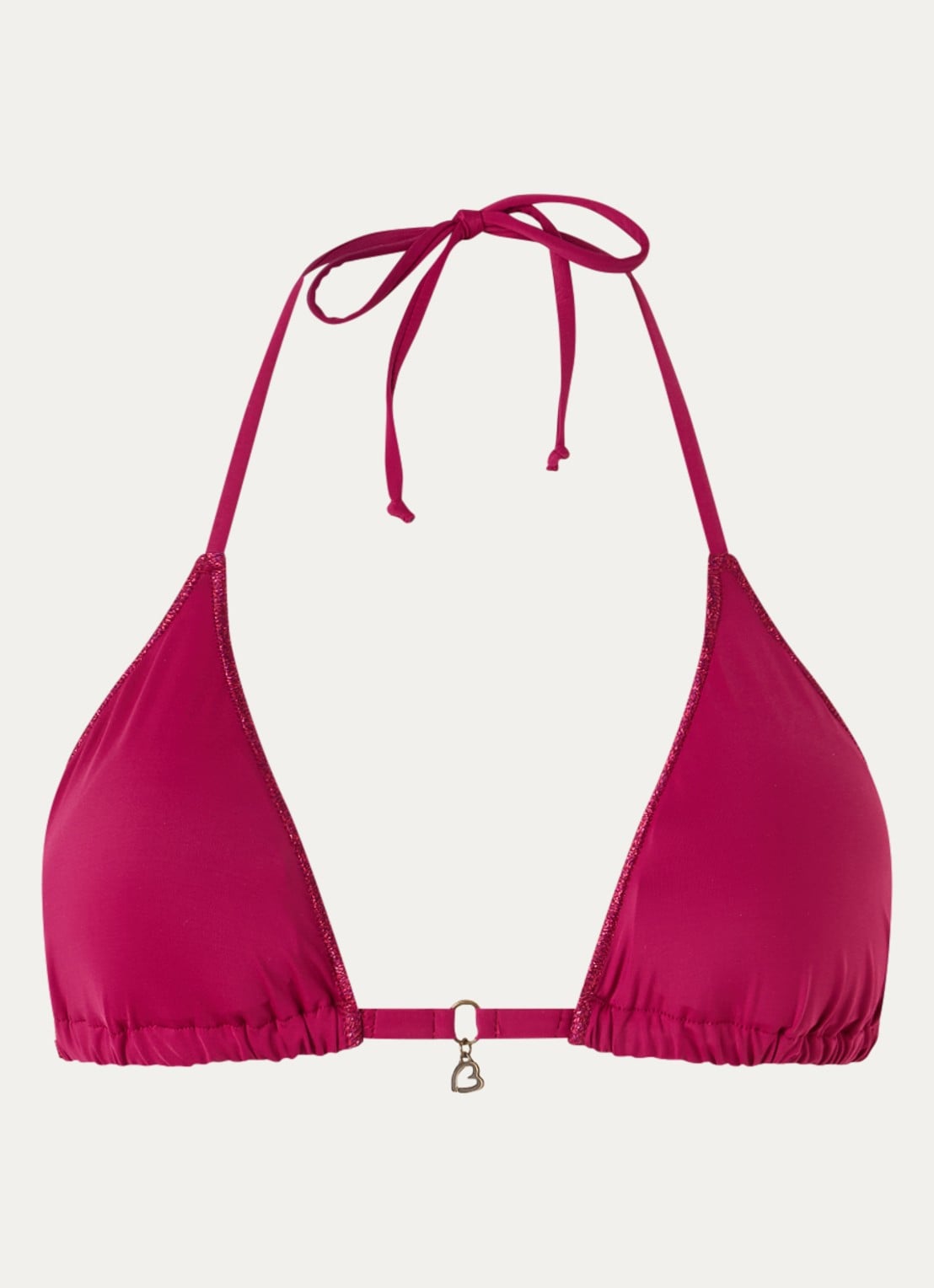 Banana Moon Mundo Flashsun triangel bikinitop met lurex - voorkant 2 bordeauxrood