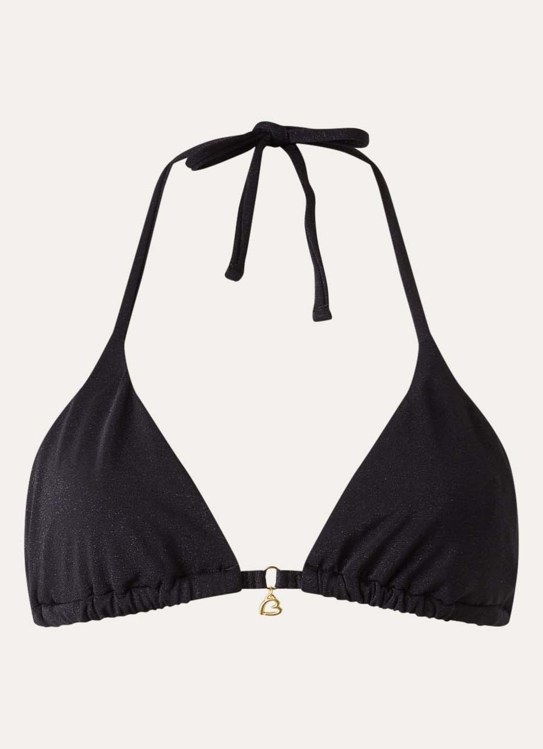 Banana Moon Rico Light triangel bikinitop met lurex - voorkant 4 zwart