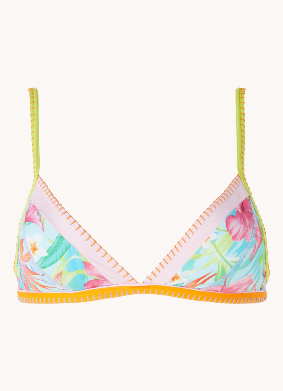 Banana Moon Taeko Sunshine triangel bikinitop met uitneembare vulling - voorkant blauw
