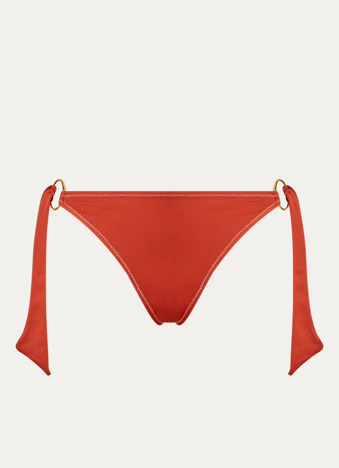 Banana Moon Takia bikinislip met lurex - voorkant 4 roodbruin
