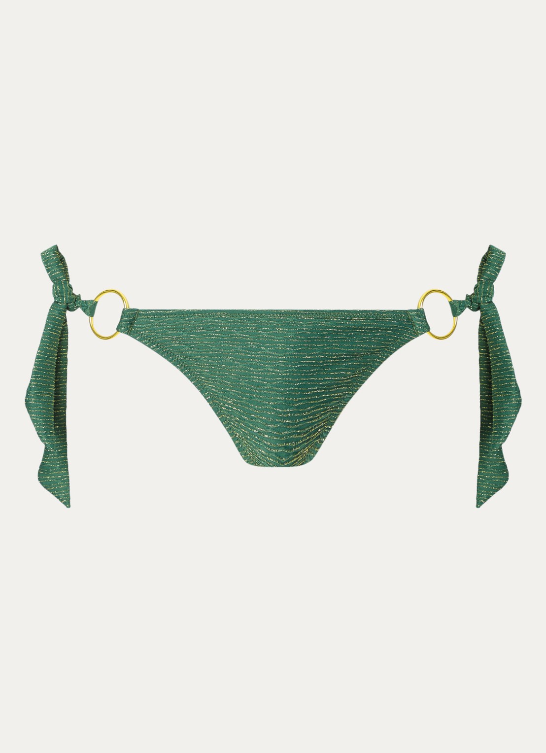 Banana Moon Takia Calicari tanga bikinislip met lurex - voorkant 2 donkergroen