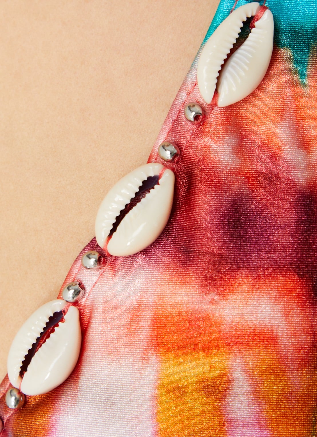 Banana Moon Yero triangel bikinitop met print - detail 5 oranjerood