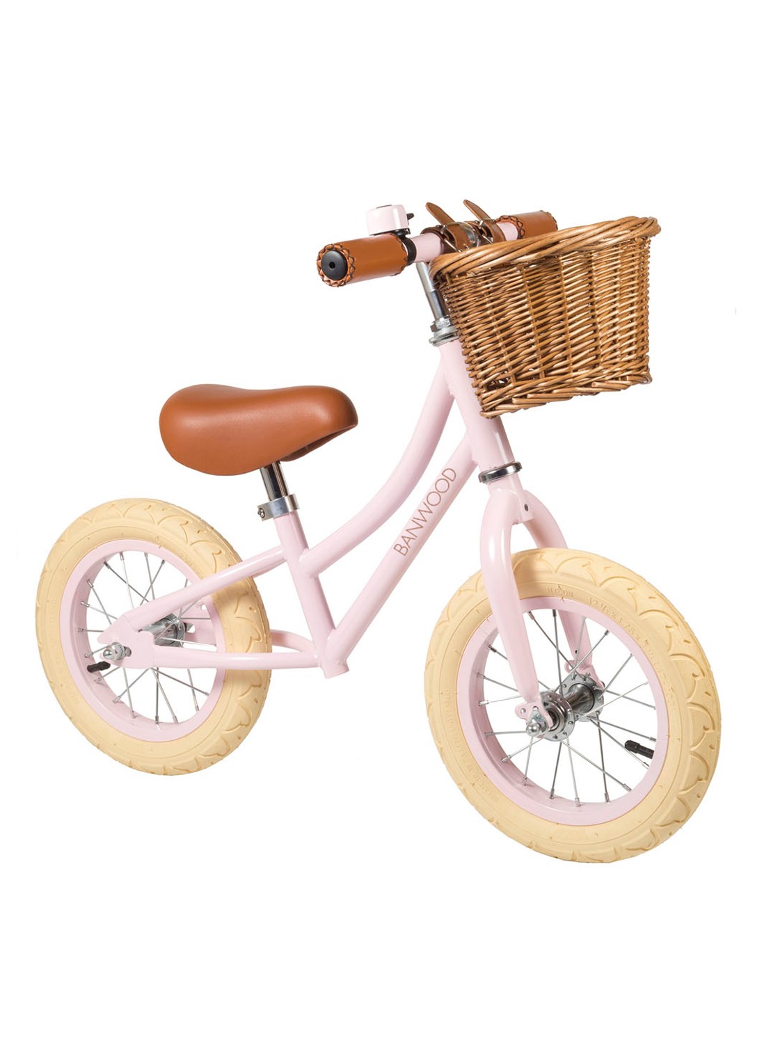 Banwood First go loopfiets - voorkant 2 lichtroze