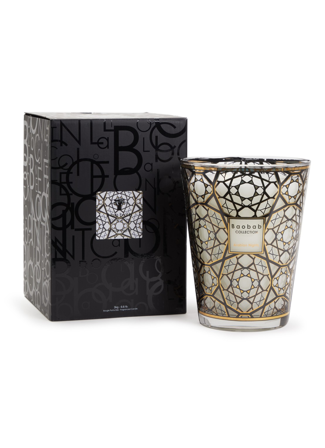 Baobab Collection Arabian Nights max 24 geurkaars  - voorkant bruin