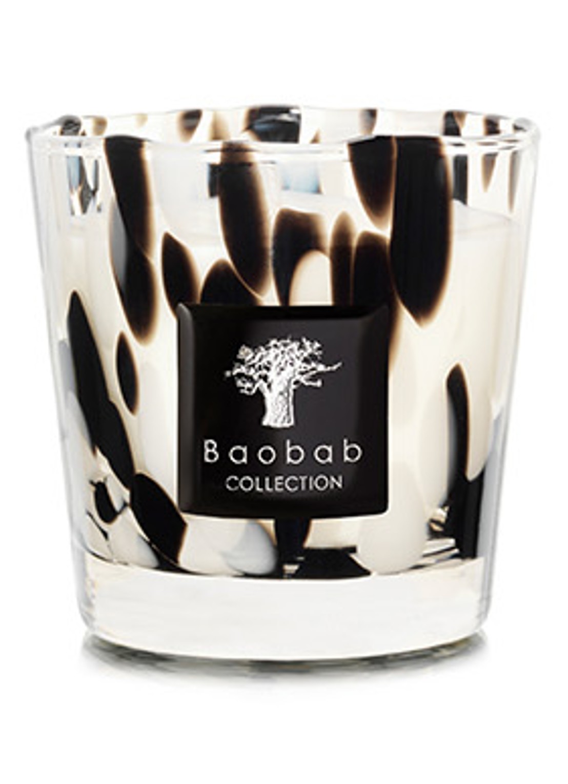 Baobab Collection Black Pearls Max 1 geurkaars 190 gram - voorkant zwart