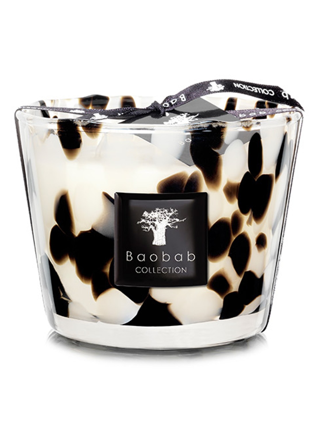 Baobab Collection Black Pearls Max 10 geurkaars 500 gram - voorkant zwart