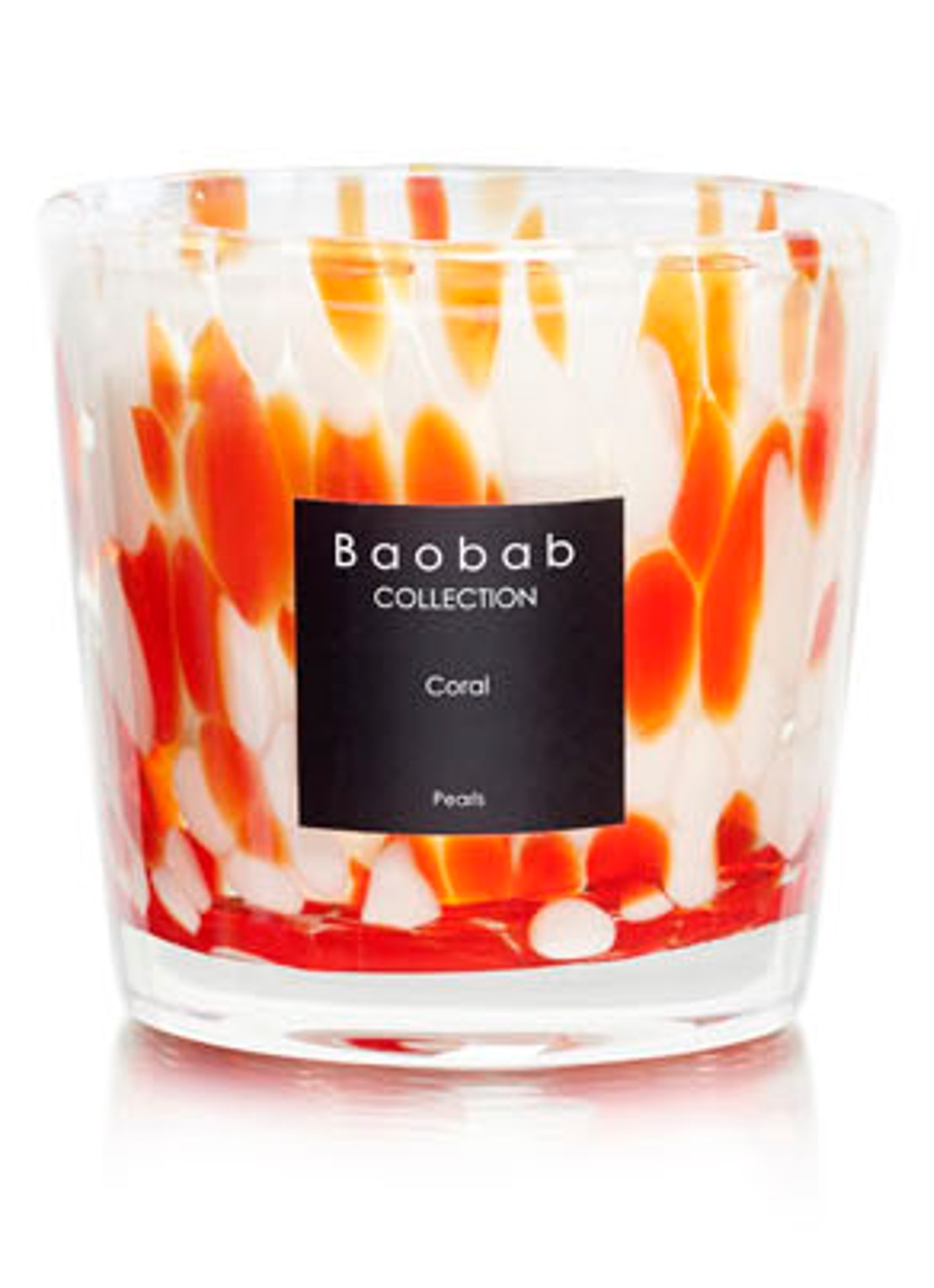 Baobab Collection Coral Pearls geurkaars - voorkant koraalroze