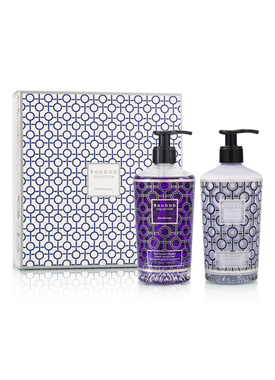 Baobab Collection Gentlemen handzeep en handlotion - handverzorgingsset - voorkant blauw