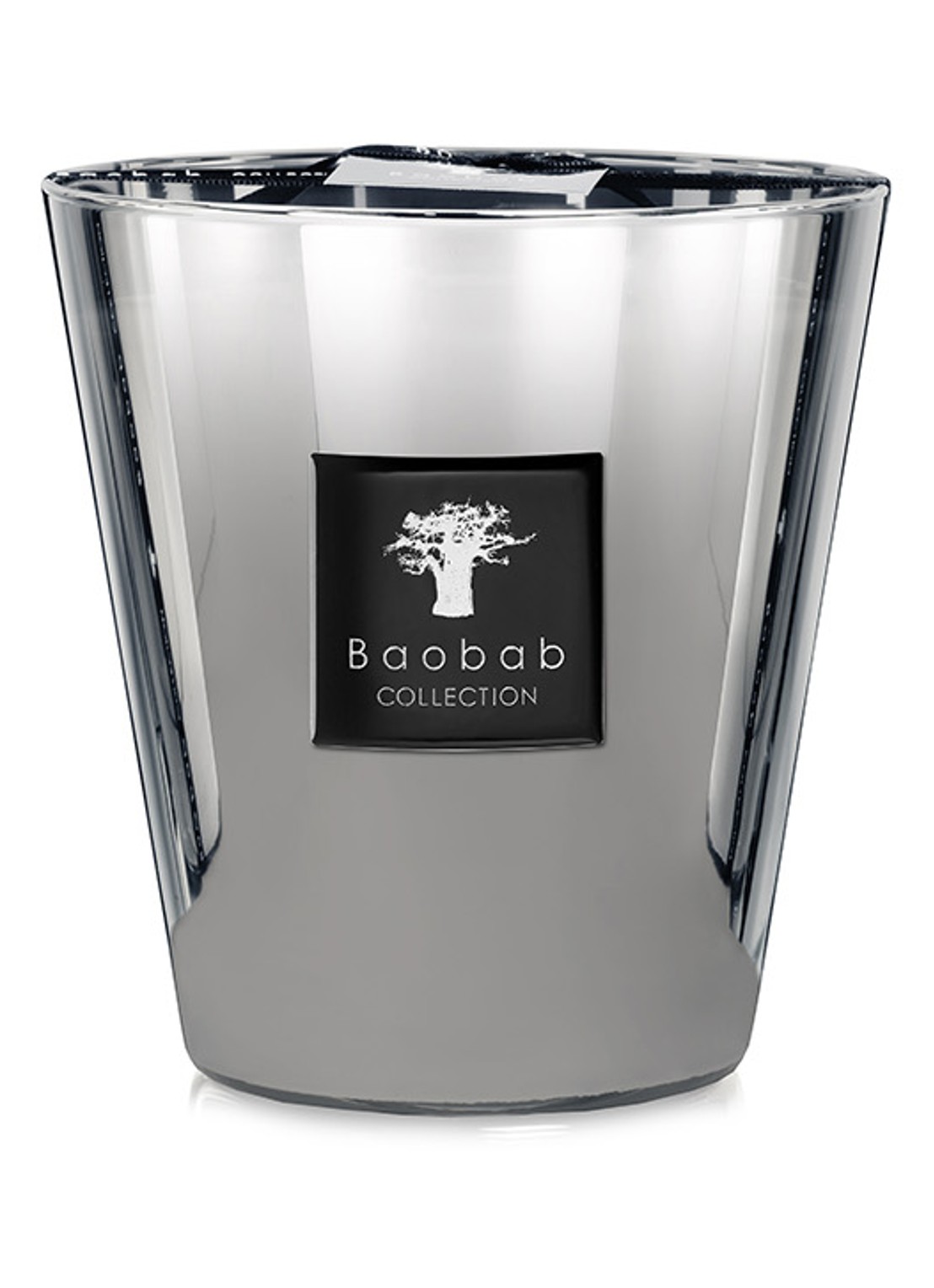 Baobab Collection Les Exclusives Platinum Max 16 geurkaars 1,1 kg - voorkant zilver