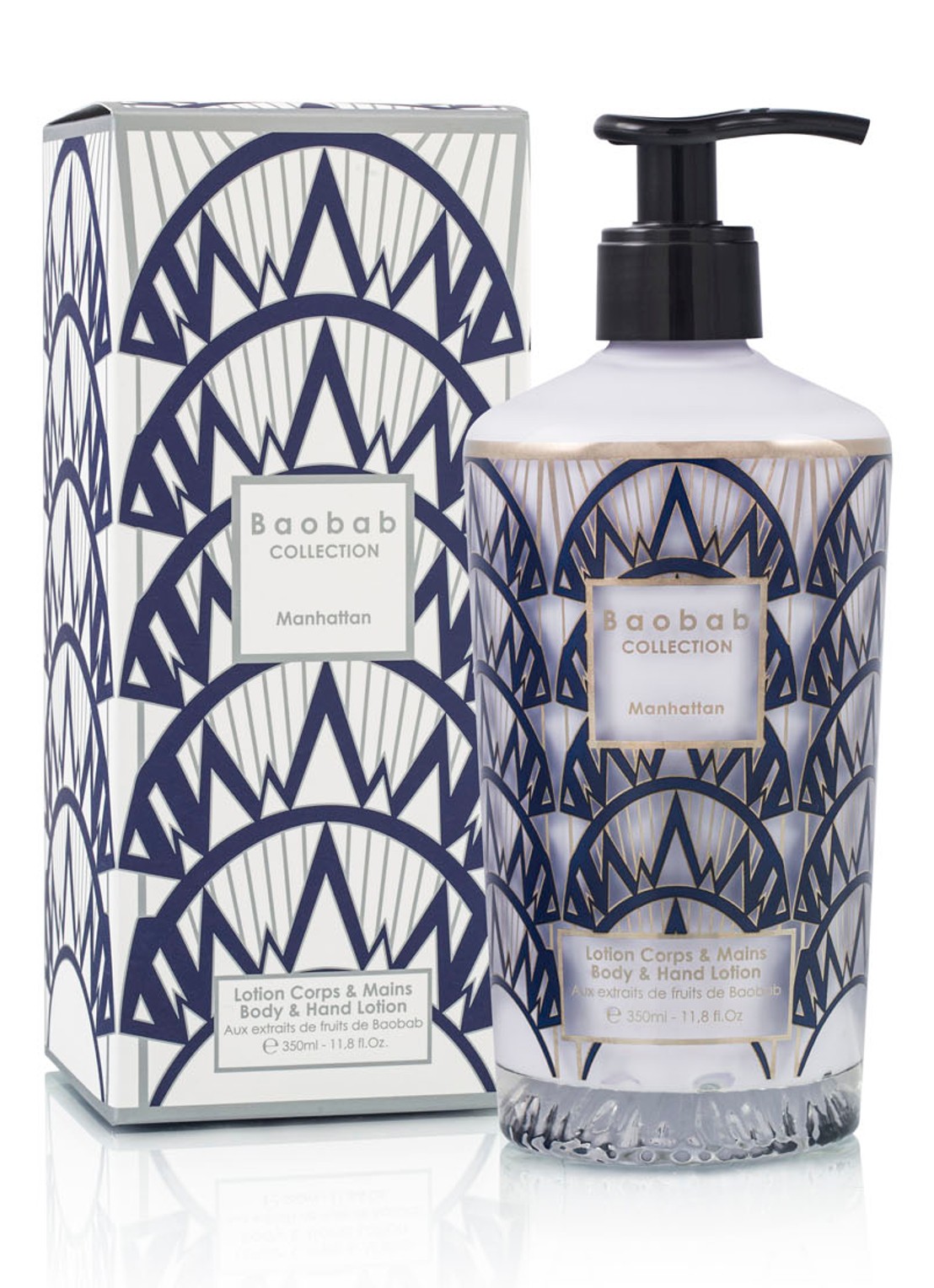 Baobab Collection Manhattan body- & handlotion 350 ml  - voorkant 2 blauw