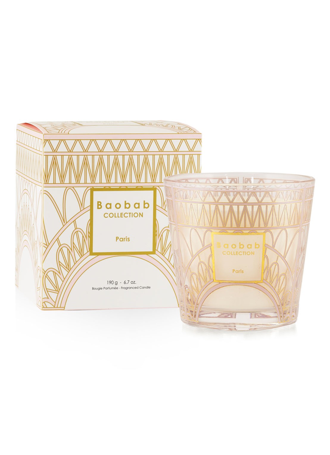 Baobab Collection My First Baobab Paris geurkaars 190 gram - voorkant 3 goud
