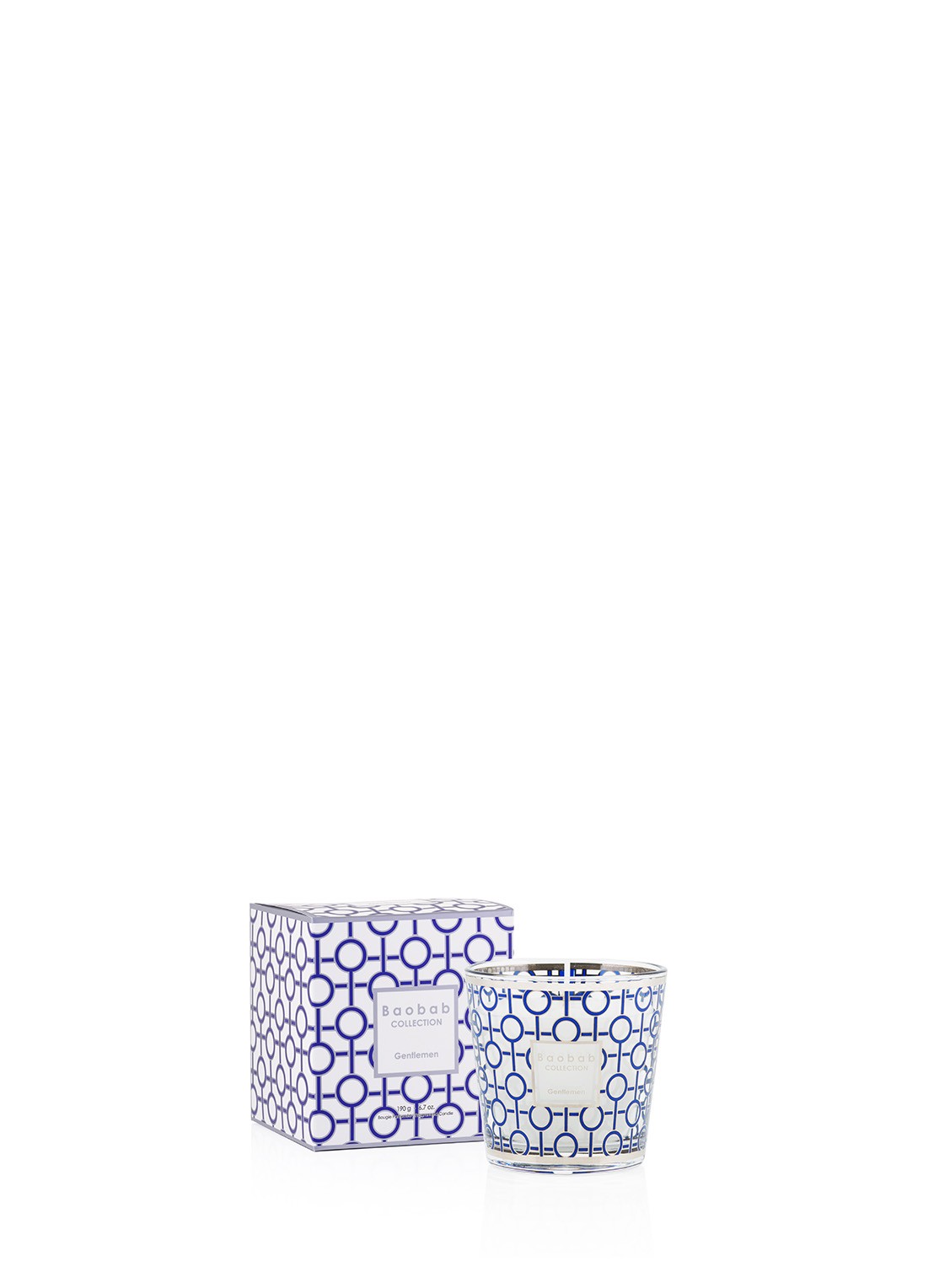 Baobab Collection My Firt Baobab Gentlemen geurkaars 190 gram - voorkant blauw