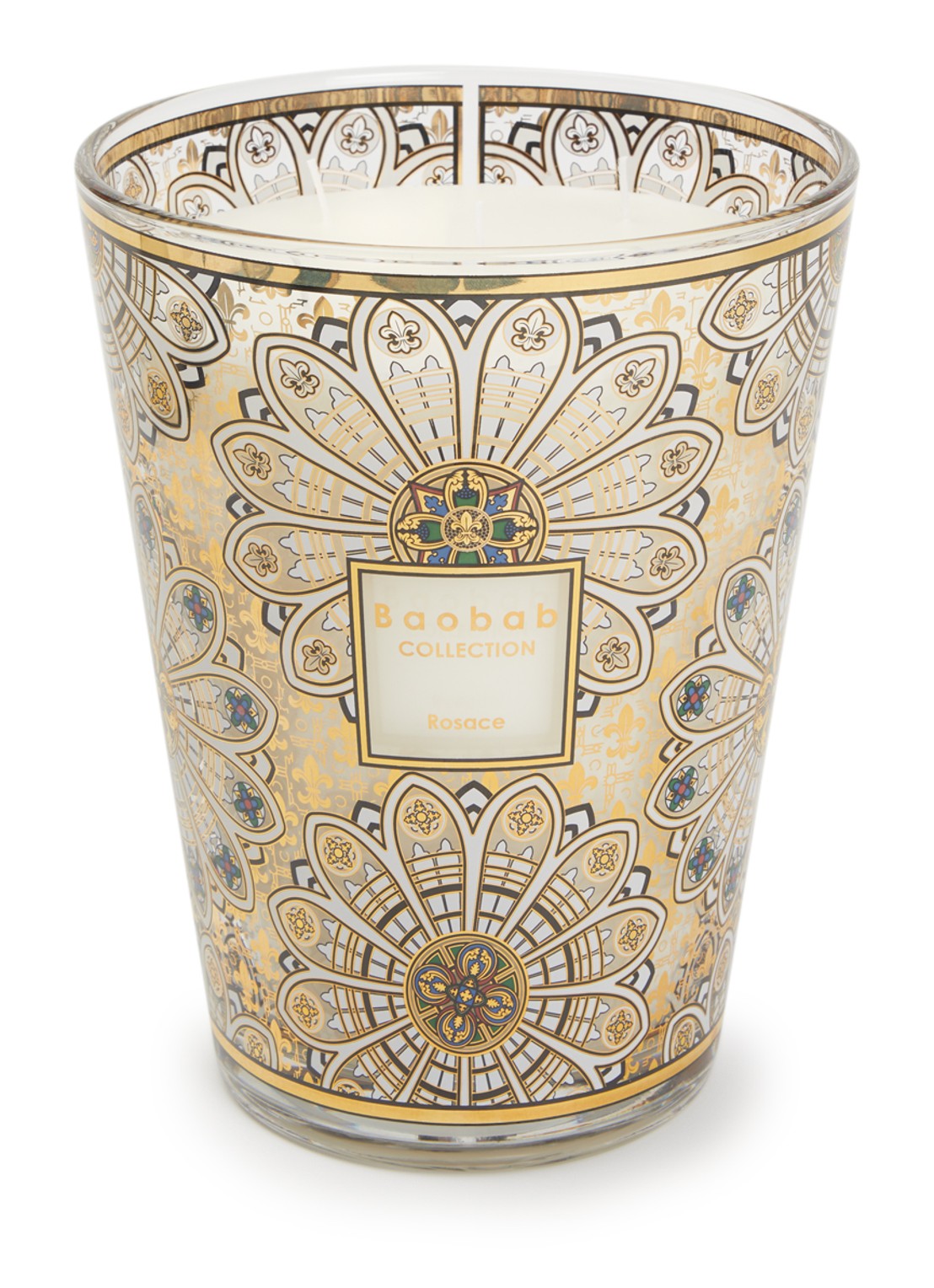 Baobab Collection Rosace Limited Edition geurkaars 3 kg - voorkant goud