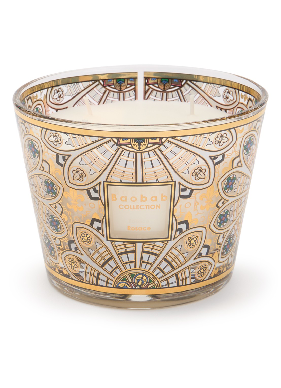 Baobab Collection Rosace Limited Edition geurkaars 500 gram - voorkant goud