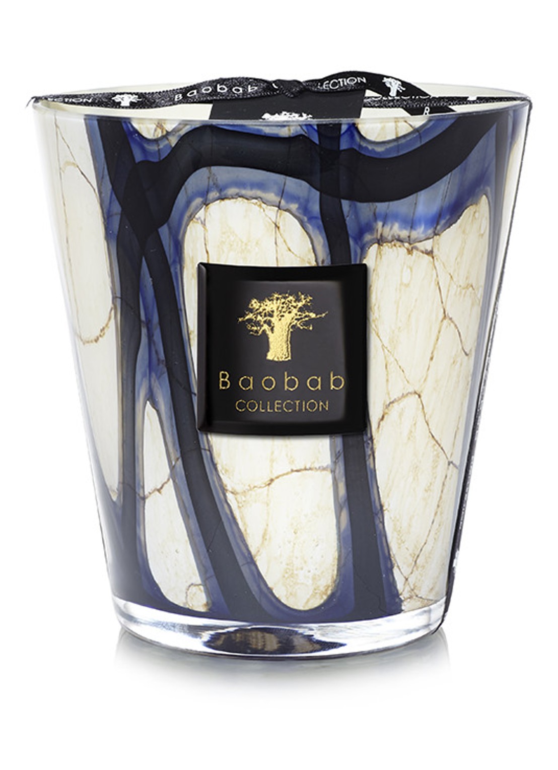 Baobab Collection Stones Lazuli Max 16 geurkaars 1,1 kg - voorkant donkerblauw
