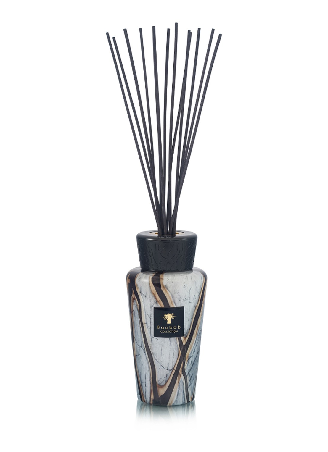 Baobab Collection Stones Marble geurstokjes 500 ml - voorkant grijs