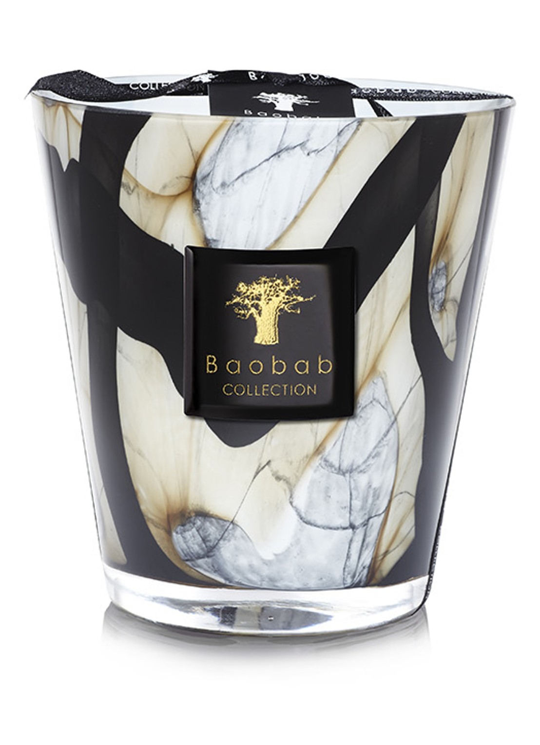 Baobab Collection Stones Marble Max 16 geurkaars 1,1 kg - voorkant donkergrijs