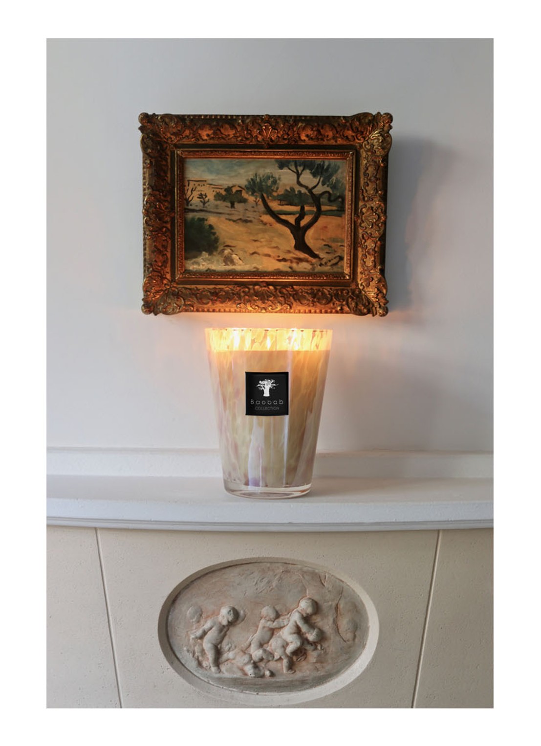 Baobab Collection White Pearls Max 24 geurkaars 3 kg - detail 3 creme