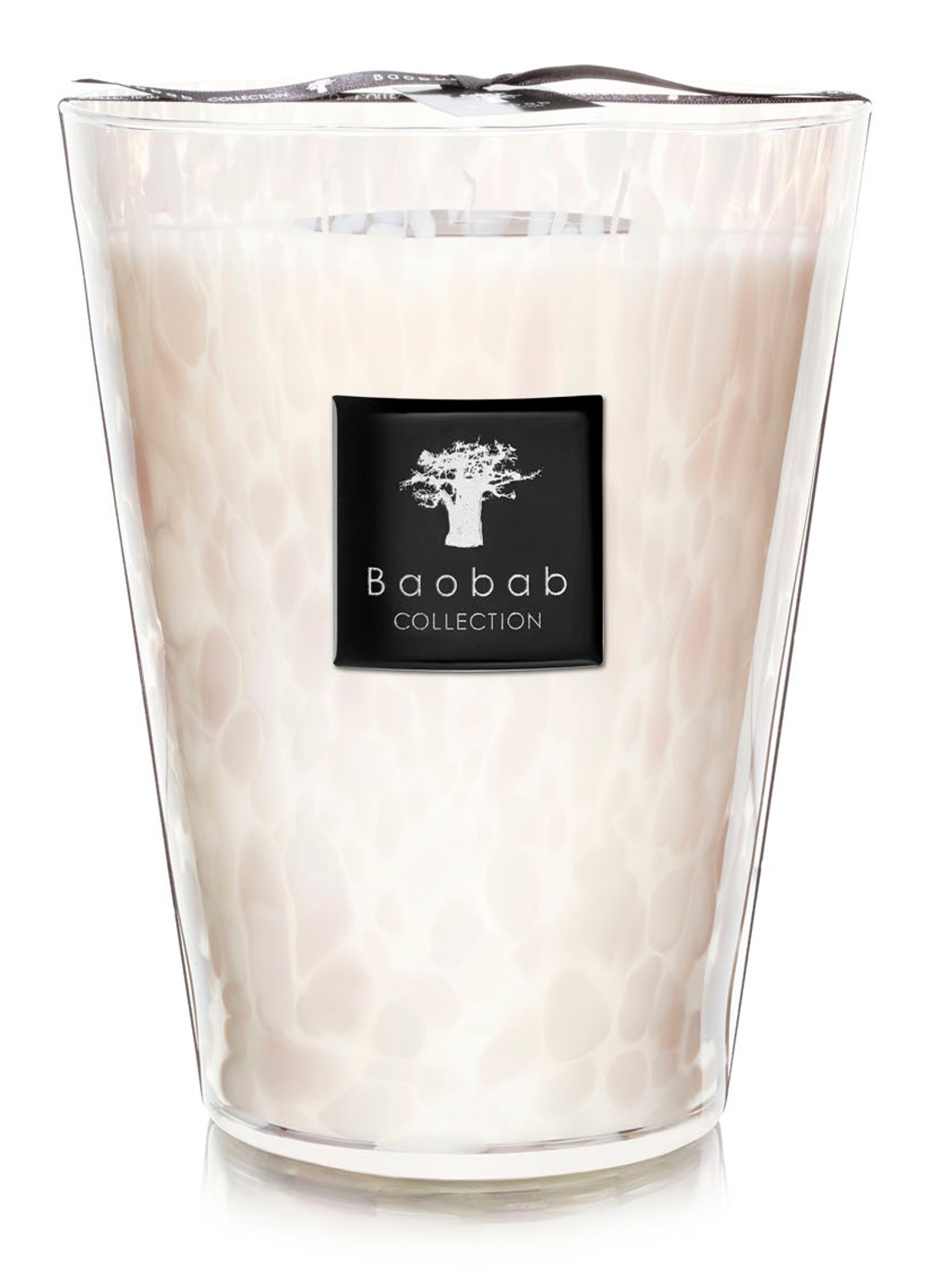 Baobab Collection White Pearls Max 24 geurkaars 3 kg - voorkant creme