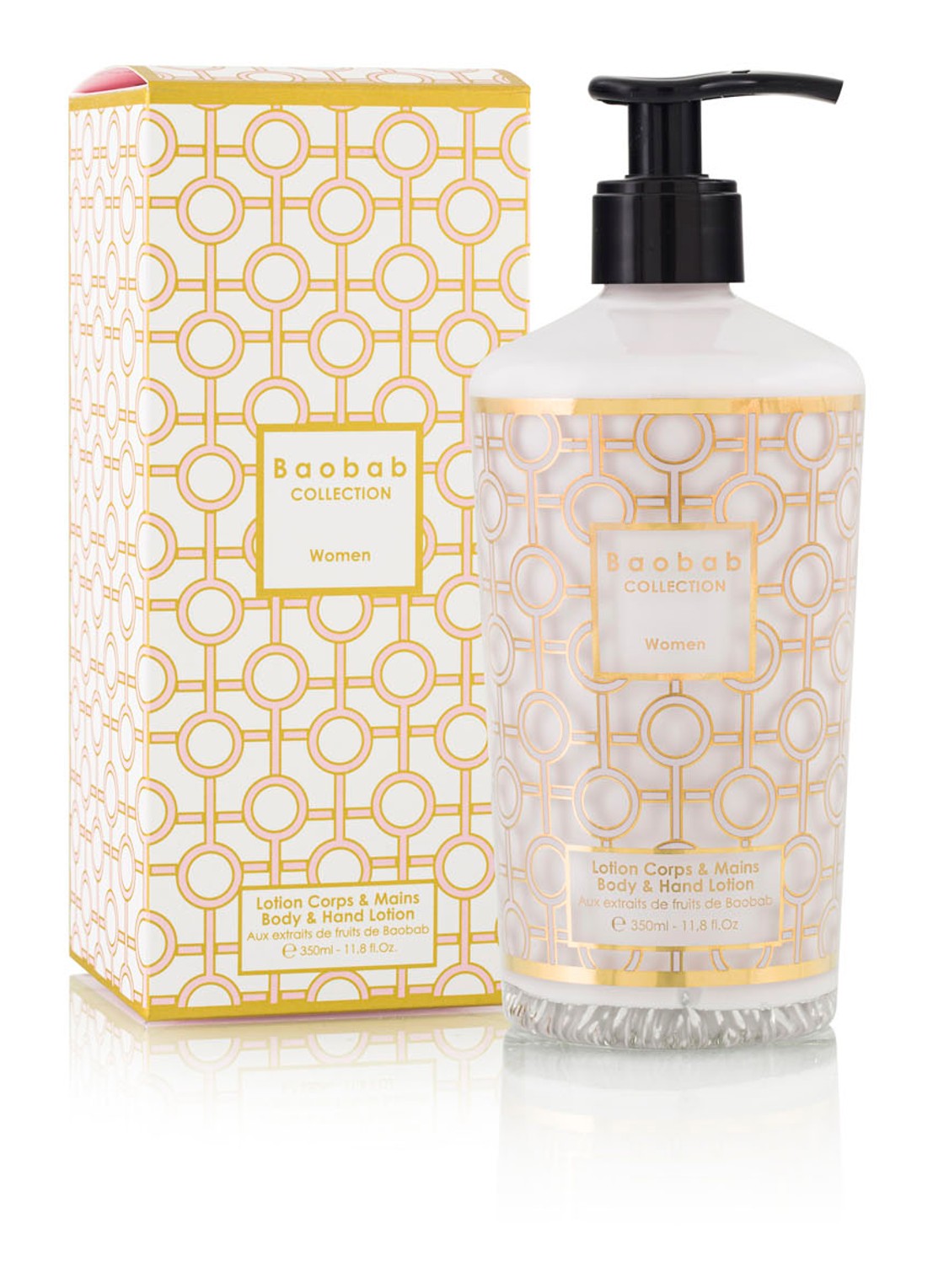 Baobab Collection Women body- & handlotion 350 ml  - voorkant goud