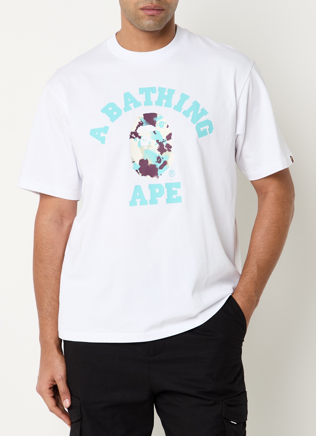 Bape T-shirt met logoprint - detail 2 wit