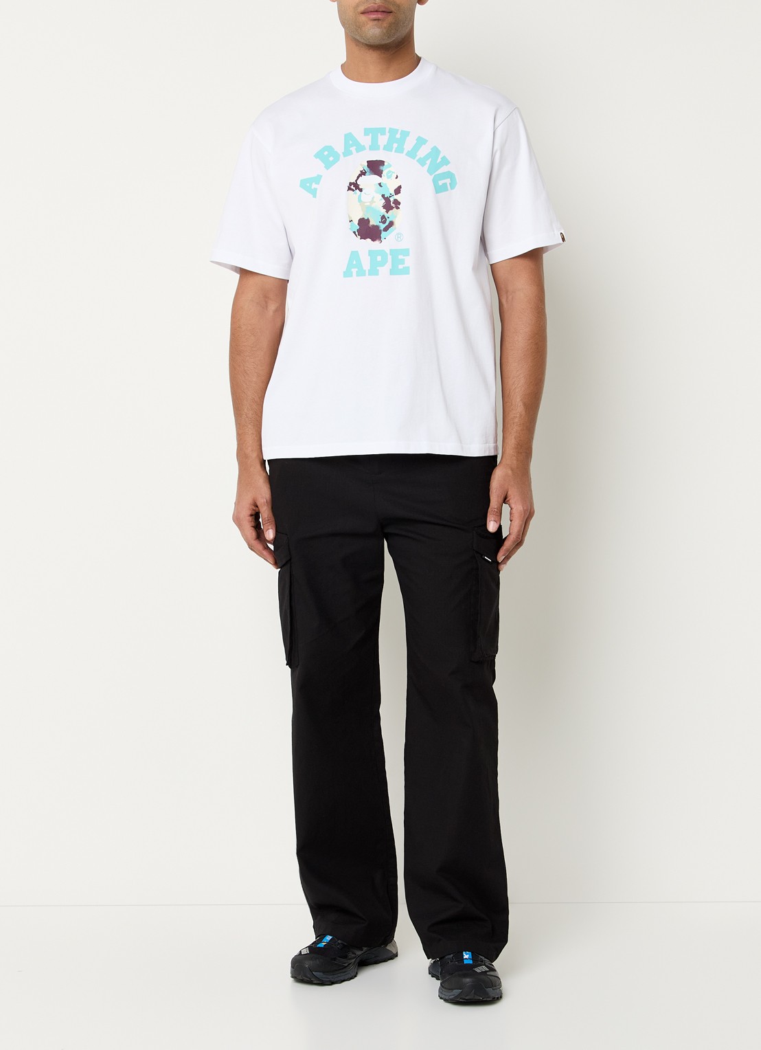 Bape T-shirt met logoprint - voorkant 4 wit