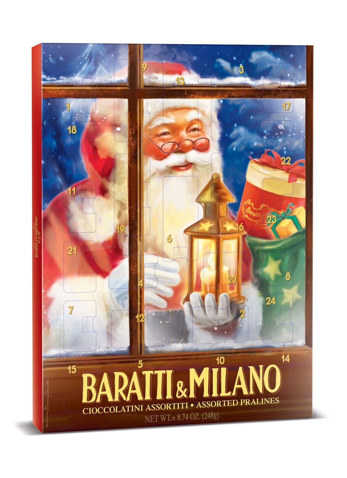 Baratti & Milano Adventskalender met chocolade - 24 dagen - voorkant undefined