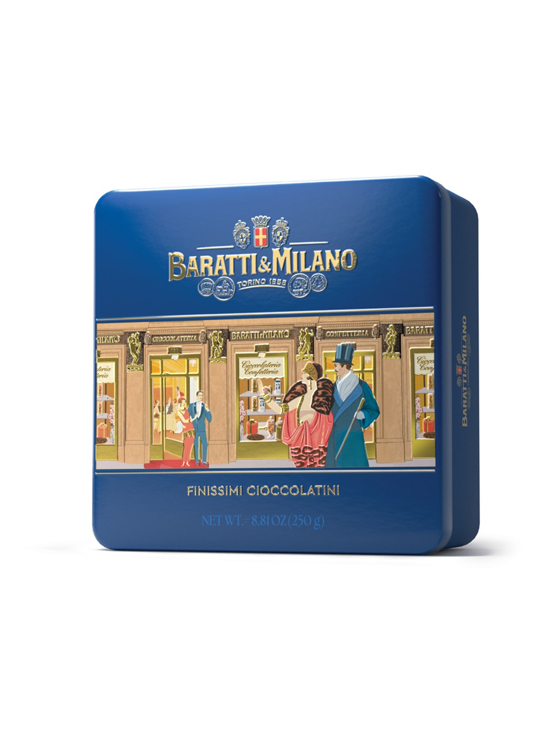 Baratti & Milano Historisch Caffè chocolade pralines in blik 250 gram - voorkant undefined