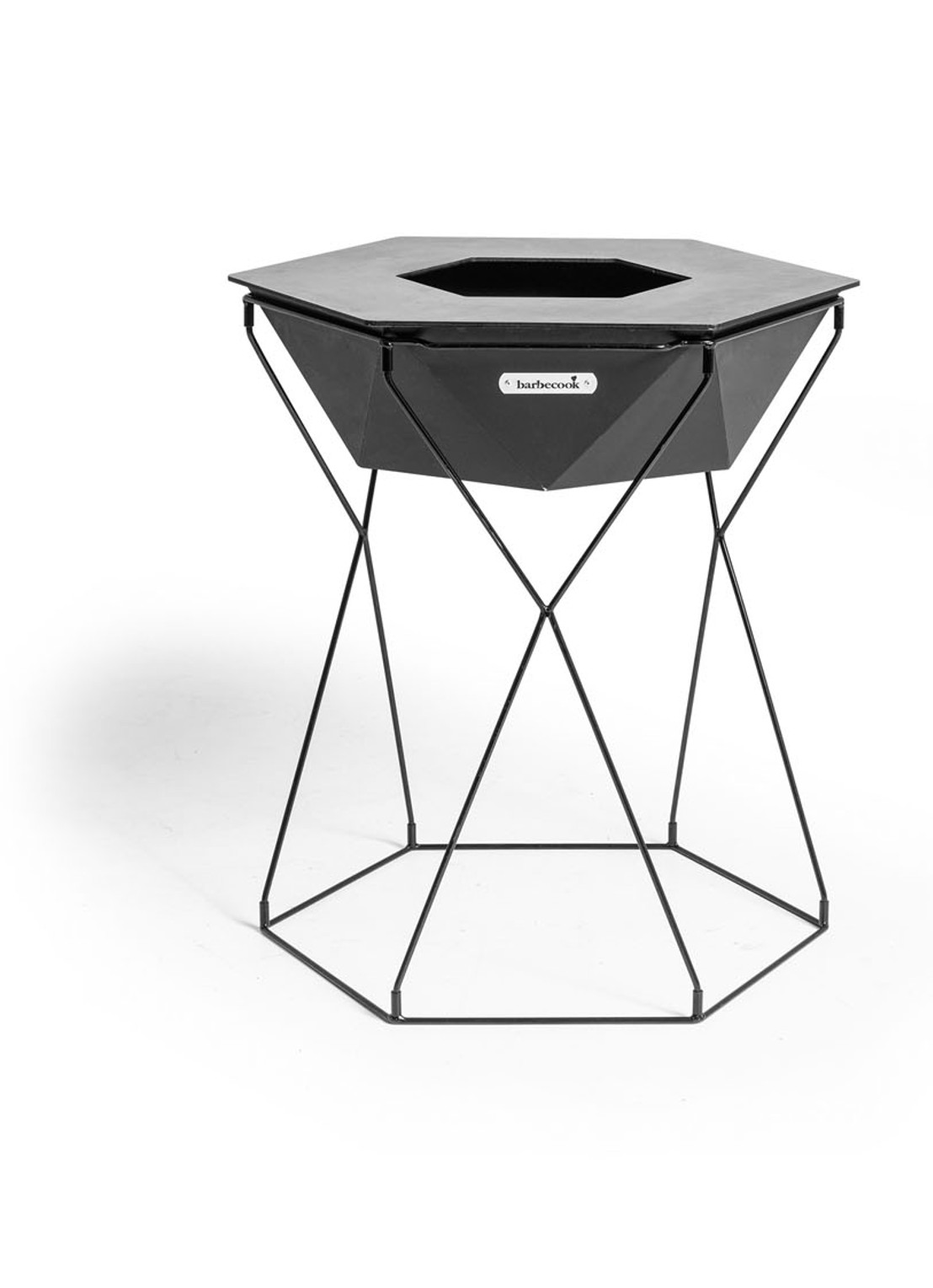 Barbecook Rila 2-in-1 vuurkoof & barbecue 75 cm - voorkant zwart