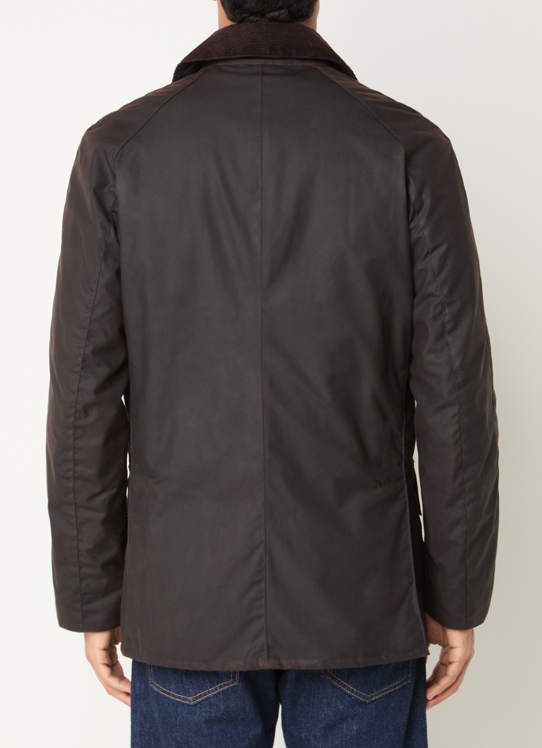 Barbour Ashby barn jack met klepzakken - achterkant donkerbruin