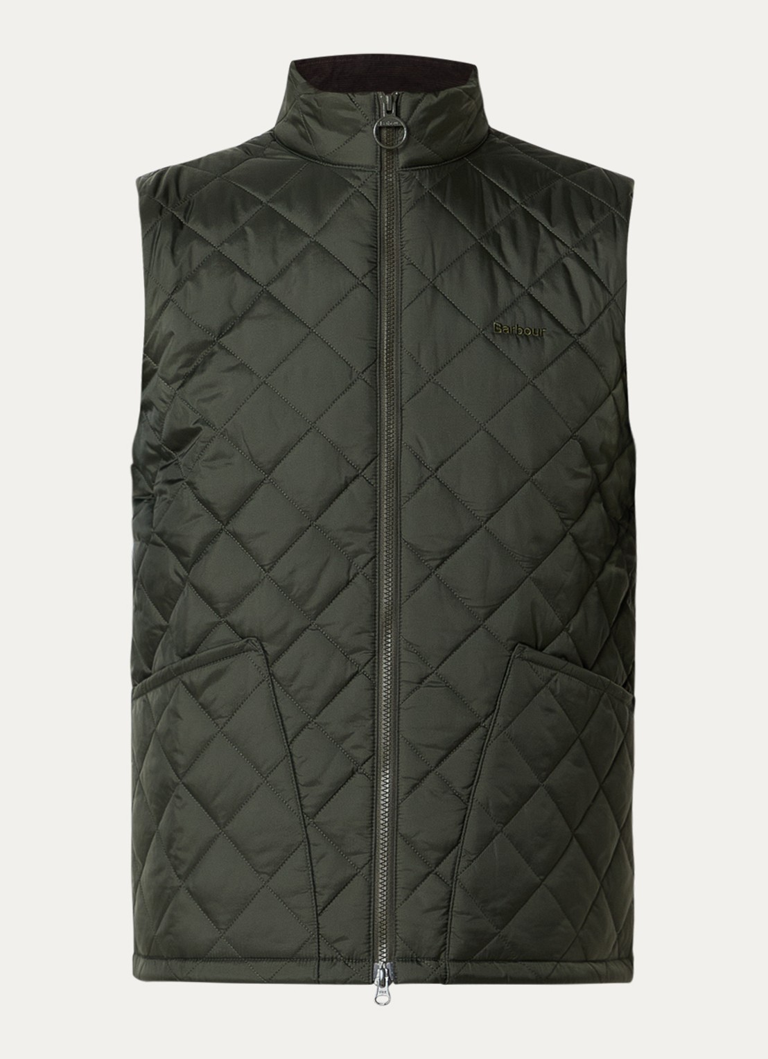 Barbour Bodywarmer met opgestikte zakken - voorkant 3 groen