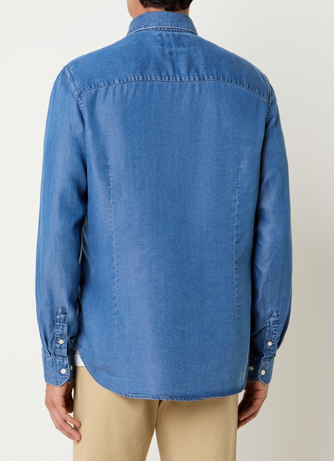 Barbour Burnett overhemd van denim - achterkant blauw