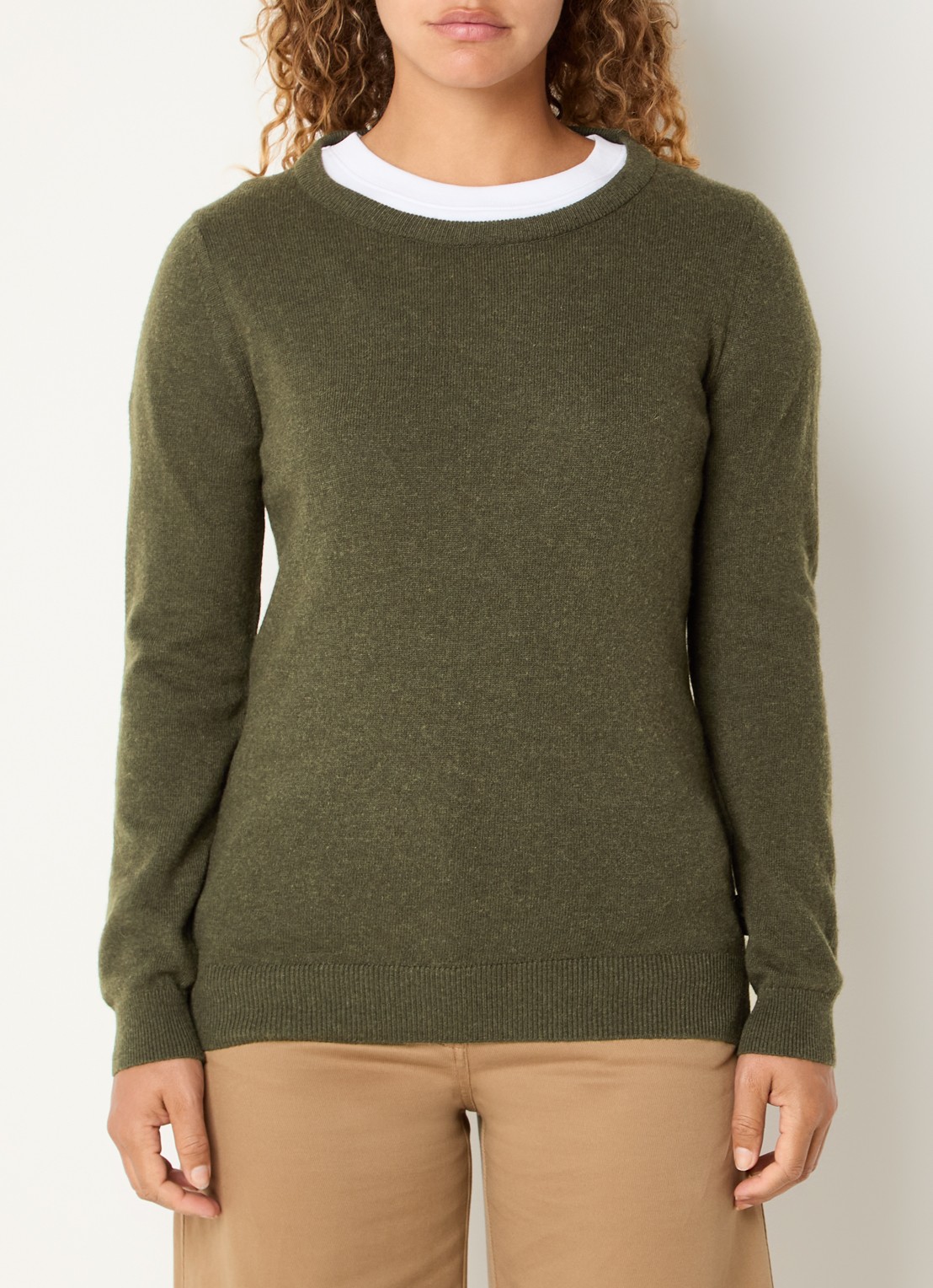 Barbour Fijngebreide pullover - detail 3 olijfgroen